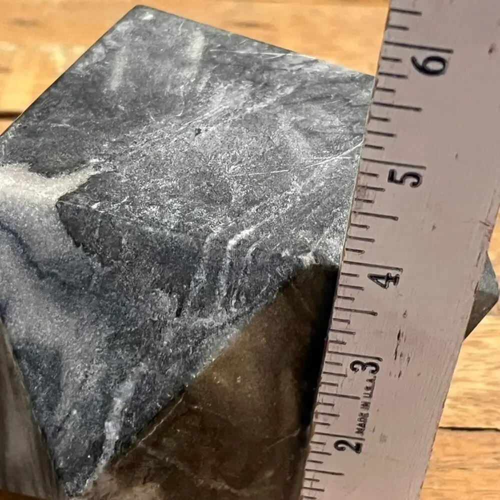 Vintage Marble Diamond Cut Natural Stone Minimalist Desk Decor Paperweight